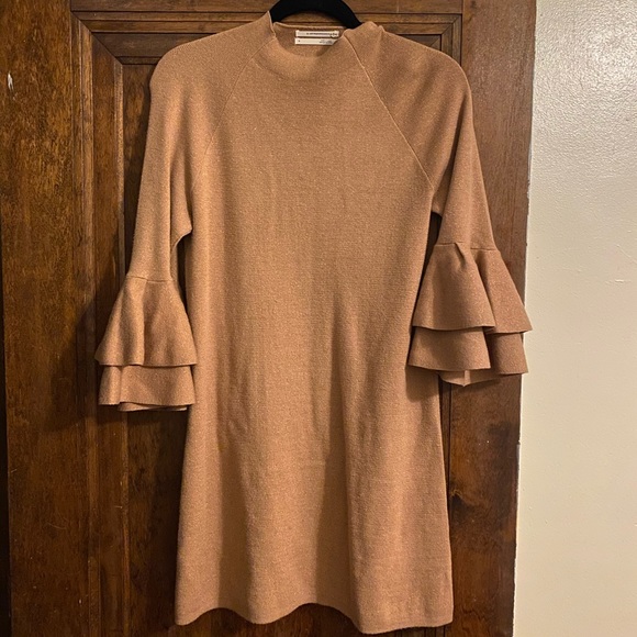 Anthropologie Dresses & Skirts - Anthropologie ruffle sleeve Sweater Dress/Tunic Anthropologie Dresses & Skirts - Anthropologie ruffle sleeve Sweater Dress/Tunic